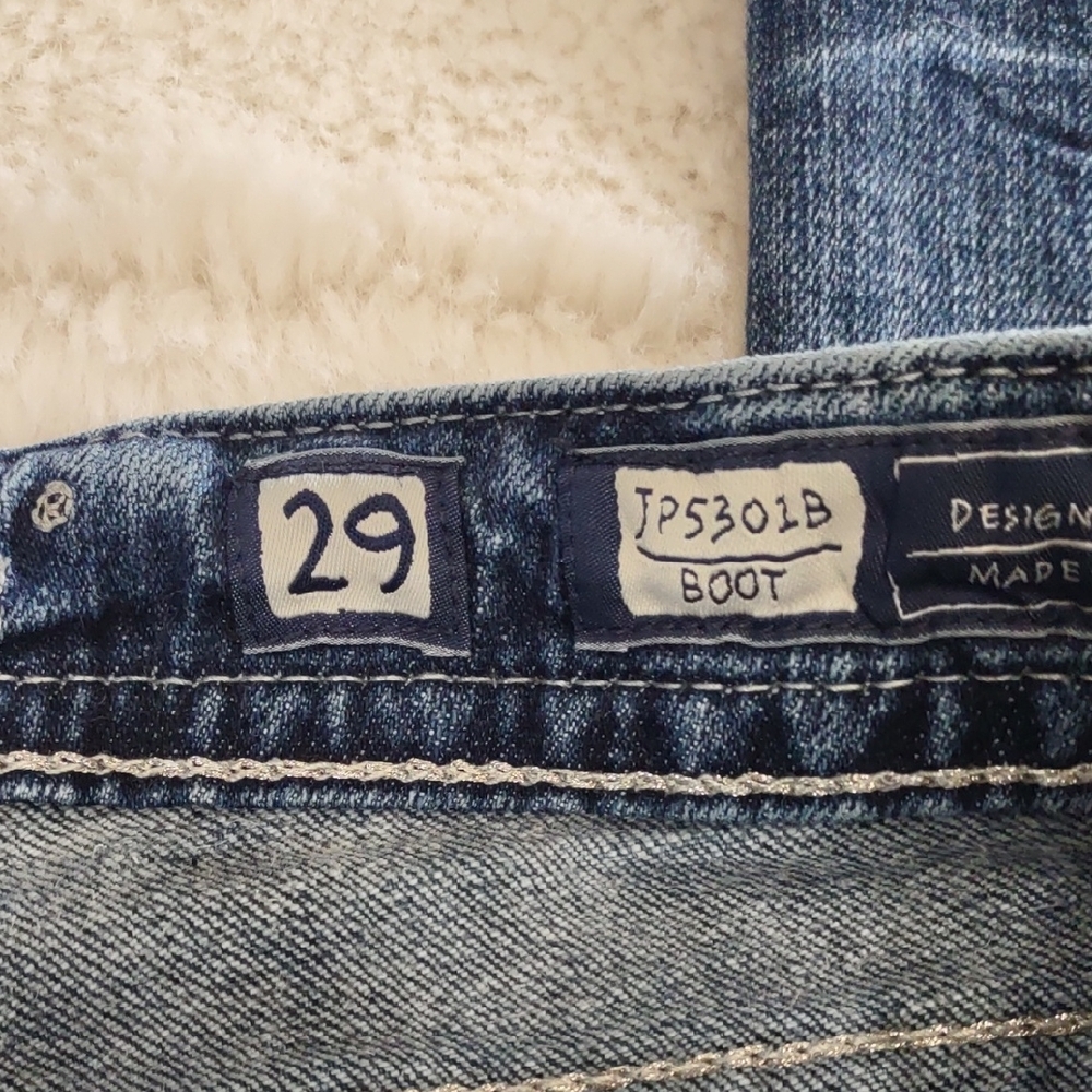 MISS ME BOOT Blue Embellished Jeans - Picture 13 of 17